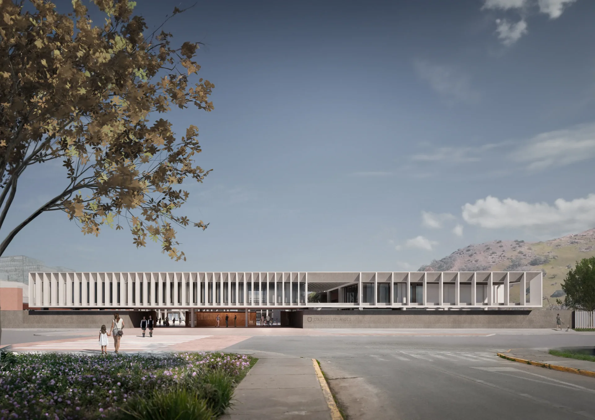 Visualización del nuevo acceso del Colegio Los Andes