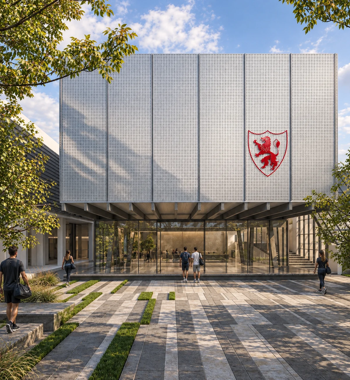 Fachada del gimnasio del Estadio Español