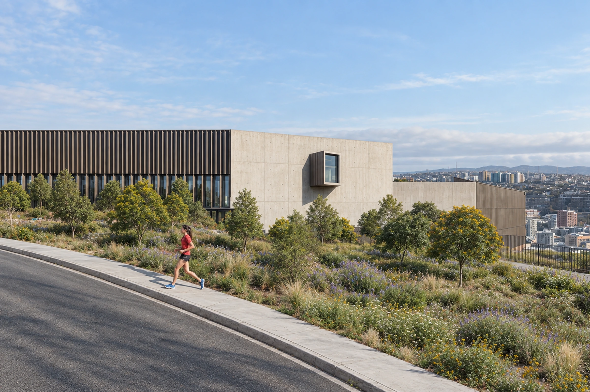 Llegada al campus proyectado